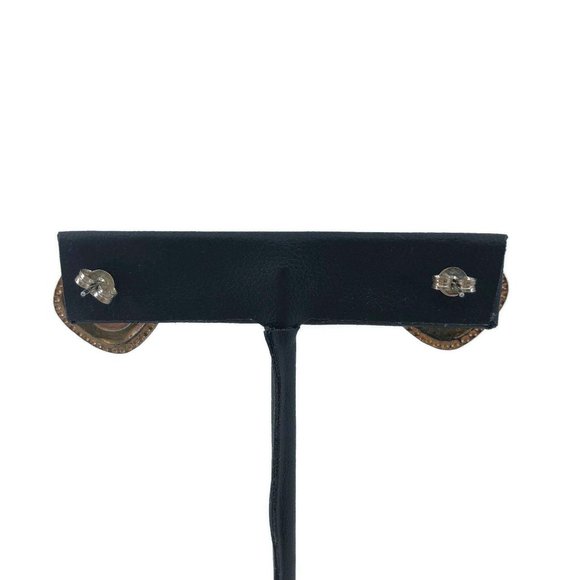 Vintage Resin Cameo Earrings Post Back Studs - Picture 2 of 7